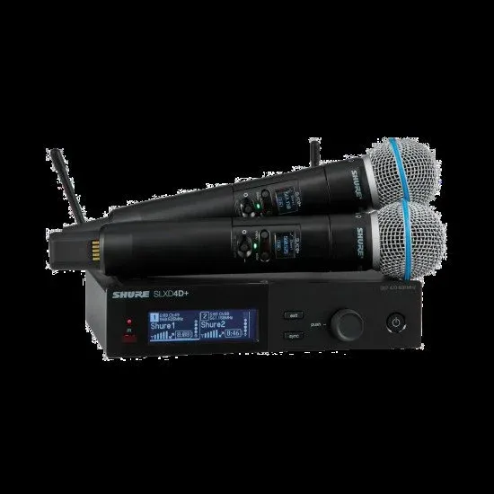 Shure SISTEMA MICROFONE MÃO DUPLO SLXD24D+ E/Beta58 G65 (470-606MHz)