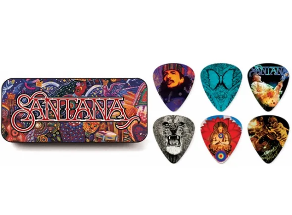 Dunlop Caixa em metal com 6 palhetas SANTANA SANPT01M