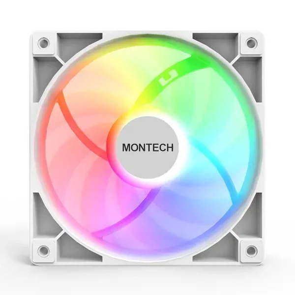 Ventoinha Montech GF120 ARGB PWM 120mm Branco