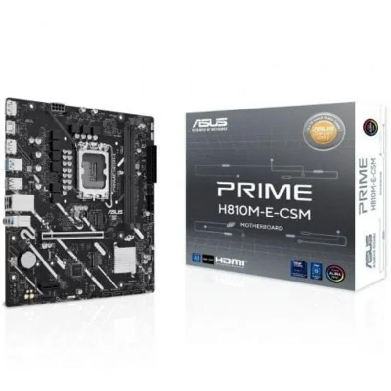 ASUS PRIME H810M-E-CSM Motherboard Micro-ATX Intel H810 LGA1851 DDR5 PCIe 4.0 RGB