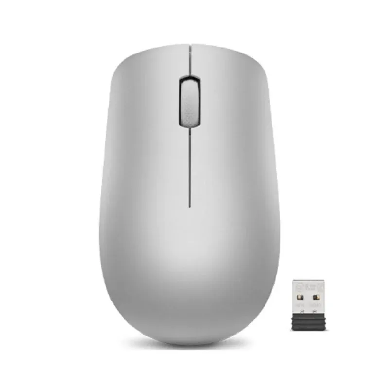 Lenovo 530 Rato Ótico Ambidestro Sem Fios com Nano Recetor USB e 1200DPI Cinzento Platina