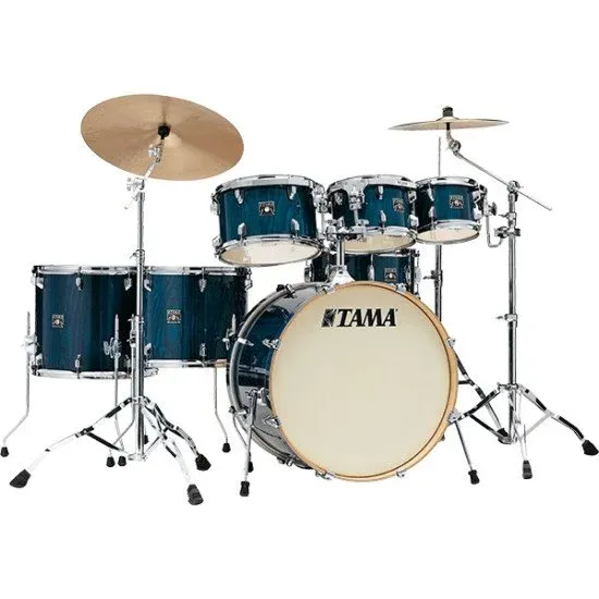 Tama Superstar Classic 7pc PGHP Gloss Sapphire Lacebark Pine c/ hardware