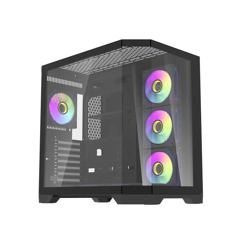 Caixa ATX FT418 PRO + 7 Ventoinhas aRGB (Preto) - DARKFLASH