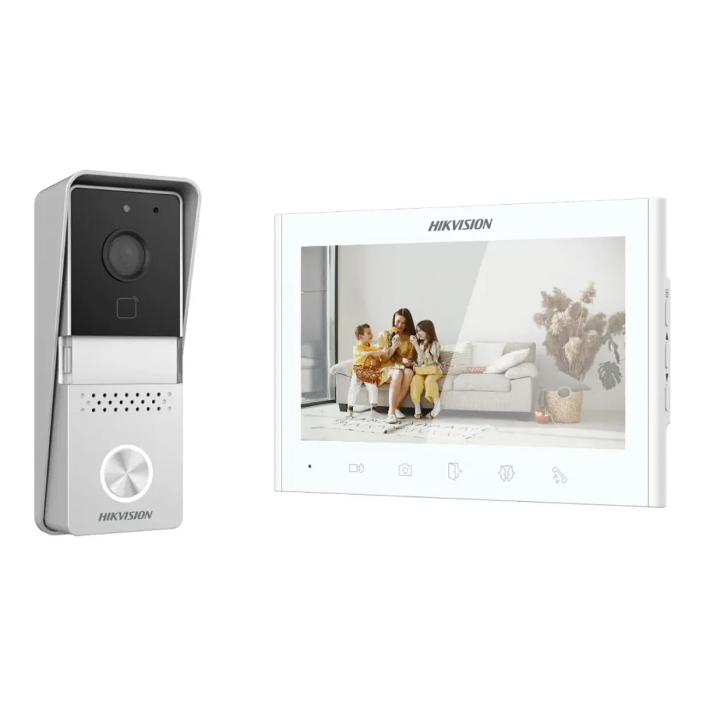 Kit de Videoporteiro Hikvision Analógico - DS-KIS102-P/Surface