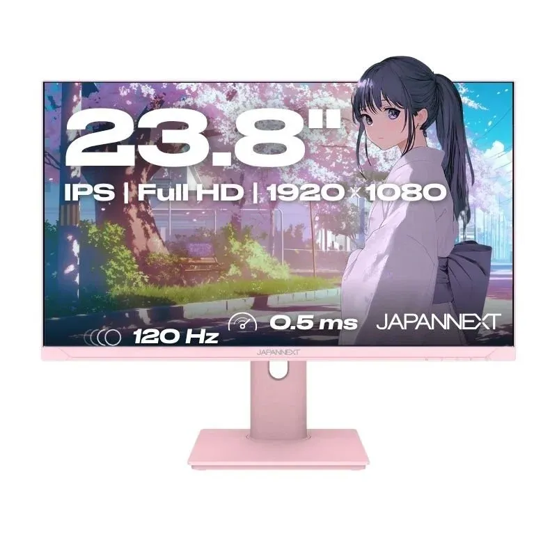 JAPANNEXT JN-IPS238G120F-HSP-PK Monitor 23.8" IPS FullHD 120Hz com Altura Ajustável e FreeSync