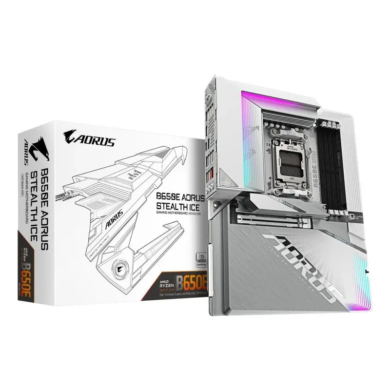 GIGABYTE B650E AORUS STEALTH ICE Motherboard ATX B650E AM5 WiFi 7 PCIe 5.0 DDR5 256GB
