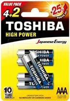 Pilha Toshiba LR03GCP BP-6 2F AAA 6 UN