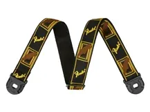 Fender Quick Grip Locking End Strap Black, Yellow and Brown 2"
