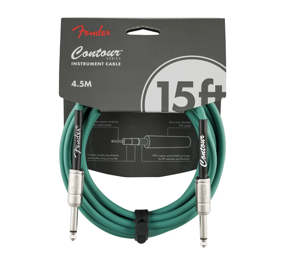 Cabo de Instrumento Fender Contour™ Series Sherwood Green 4.5m
