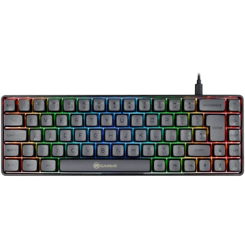 Teclado mecânico GAMIAC TKL RGB69G SF Kailh Blue PT RGB Hot-Swap USB Desmontável