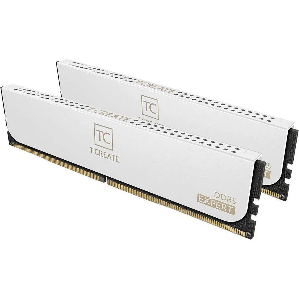 Memória RAM UDIMM TEAMGROUP T-Create Expert 48GB (2x24GB) DDR5-7200MHz (AMD Expo/Intel XMP) CL34 (34-42-42-84) 1.40V Branca