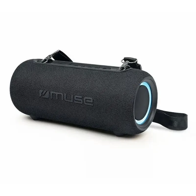 Altavoces Muse Bluetooth portáteis 30W impermeáveis com luz ambiente