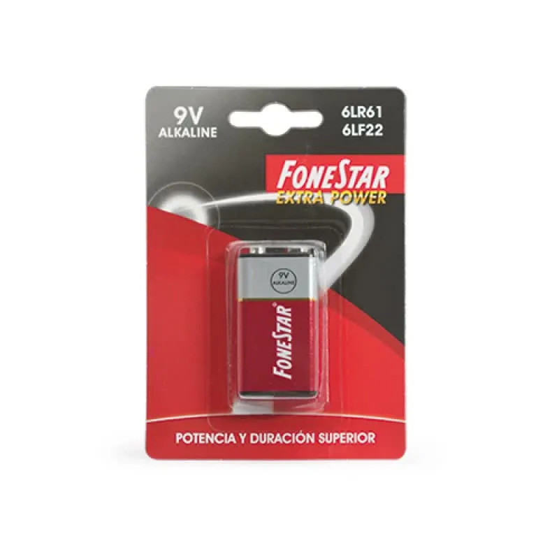 Pilhas alcalinas 9V-6LR61 de 9 V - F-6LR61