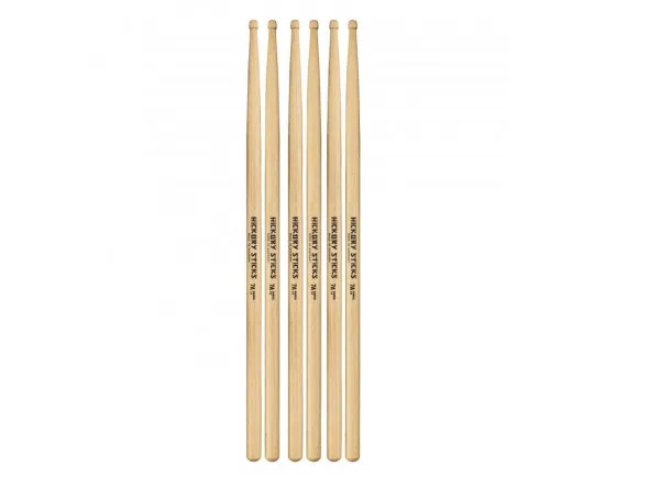 Meinl Hickory 7A Barrel Tip 3-PACK