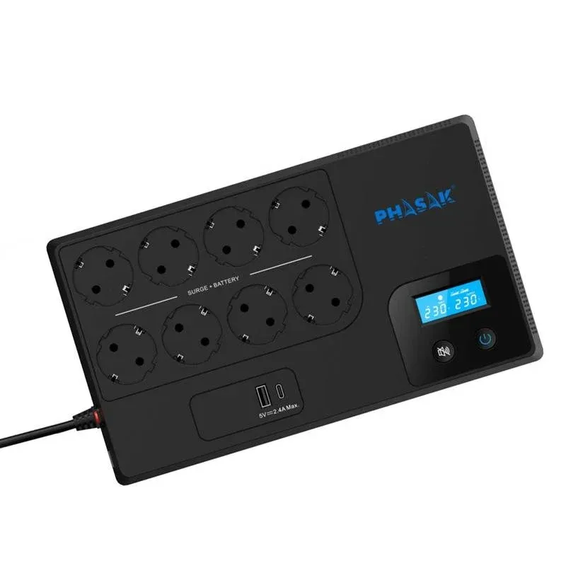 Sai Phasak 1050 VA Bateria Chumbo-Cálcio 15 Minutos USB-A USB-C