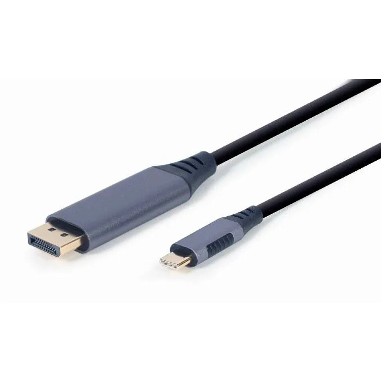 Cabo Gembird CC-USB3C-DPF-01-6 USB-C p/ DisplayPort 4K 60Hz 1.8m Cinza