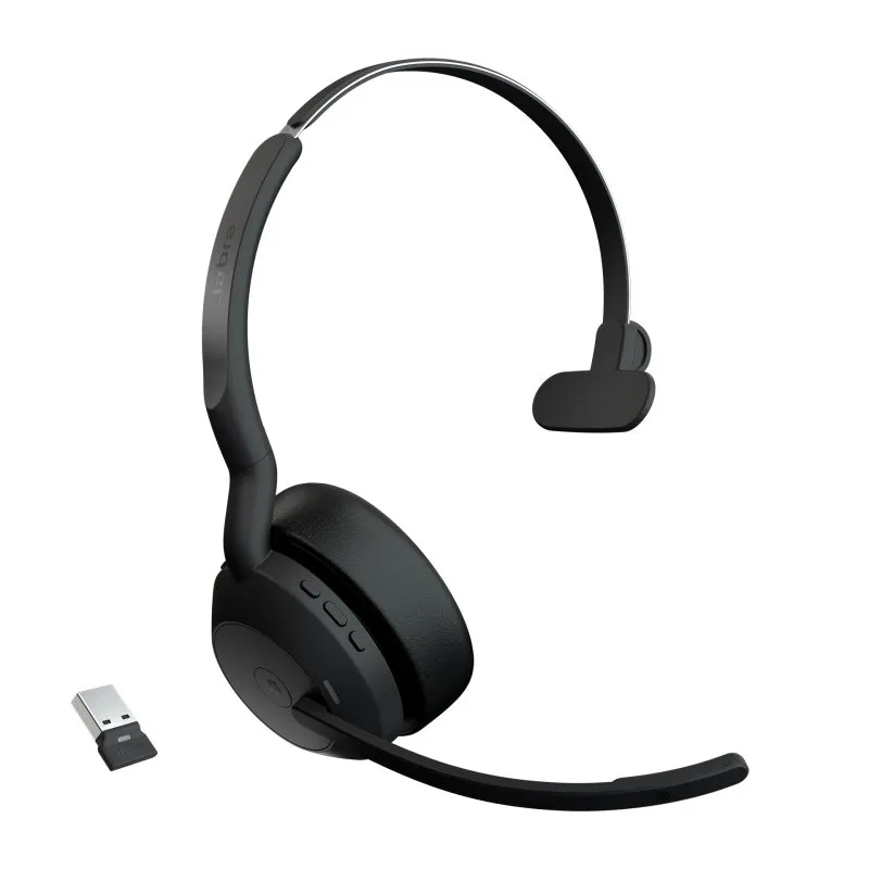 Jabra Evolve2 55 Headset Bluetooth para Escritório/Centro de Chamadas Preto