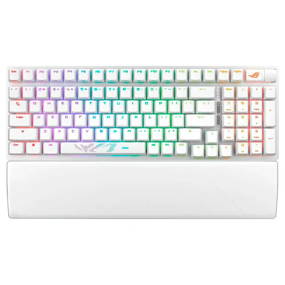 Teclado Mecânico Asus ROG Strix Scope II 96 Wireless/Bluetooth US ROG NX Switches Branco