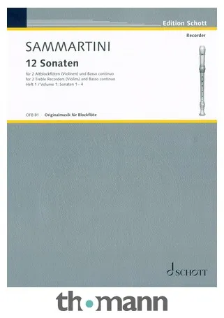 Schott Sammartini 12 Sonaten 1