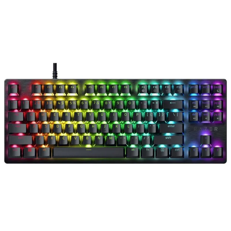 Razer Huntsman V3 X Tenkeyless Teclado Opto-Mecânico Gaming RGB Razer Box Purple Preto