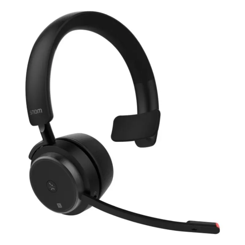 Auriculares Snom A350M sem fios Bluetooth com Cancelamento de Ruído, Microfone Boom e USB-C, pretos
