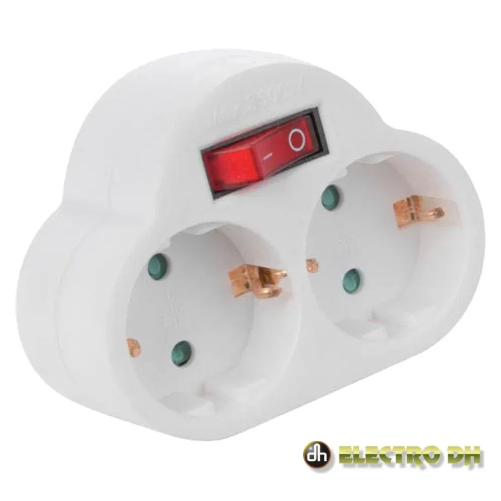 Extensão Eléctrica C/ 2 Saídas C/ Interruptor Edh