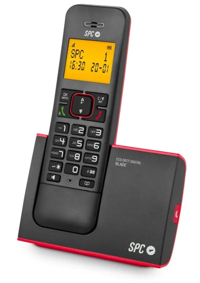 Telefone S/ Fios Blade (Preto/Vermelho) - Spc