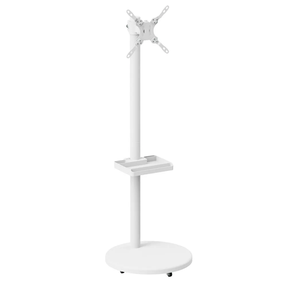 Suporte Móvel de Chão Ewent EW1594 17-43 com Prateleira Branco