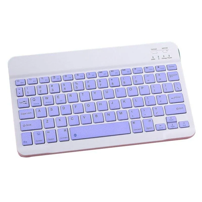 Teclado Royal Bailey Cs030 Bluetooth QWERTY Inglês Roxo ultrafino leve