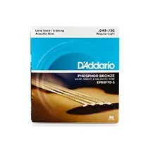 Jogo cordas baixo acústico D'Addario EPBB170-5 Phosphor Bronze 5 cordas 045-130