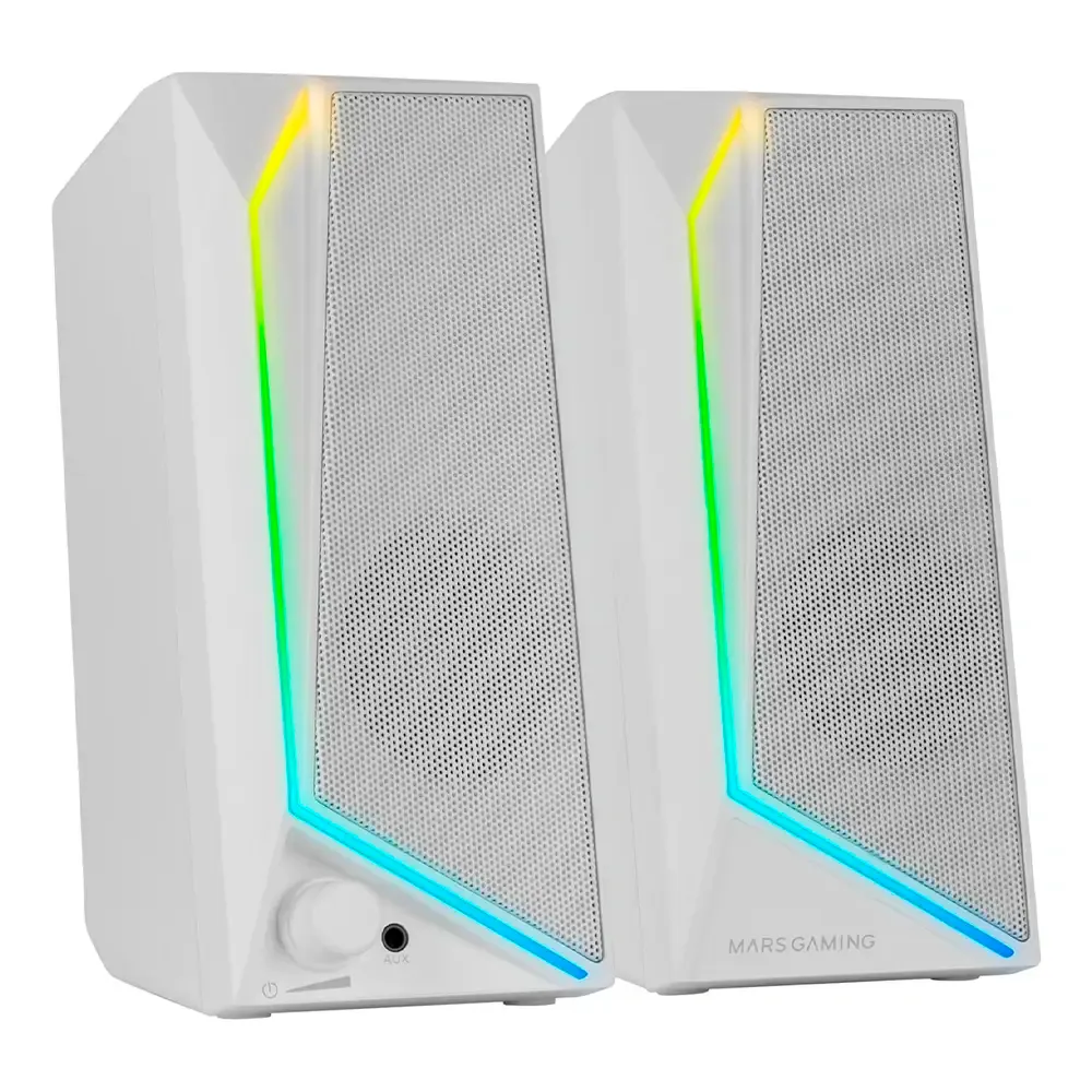 Colunas Mars Gaming MS72 RGB 15W Brancas