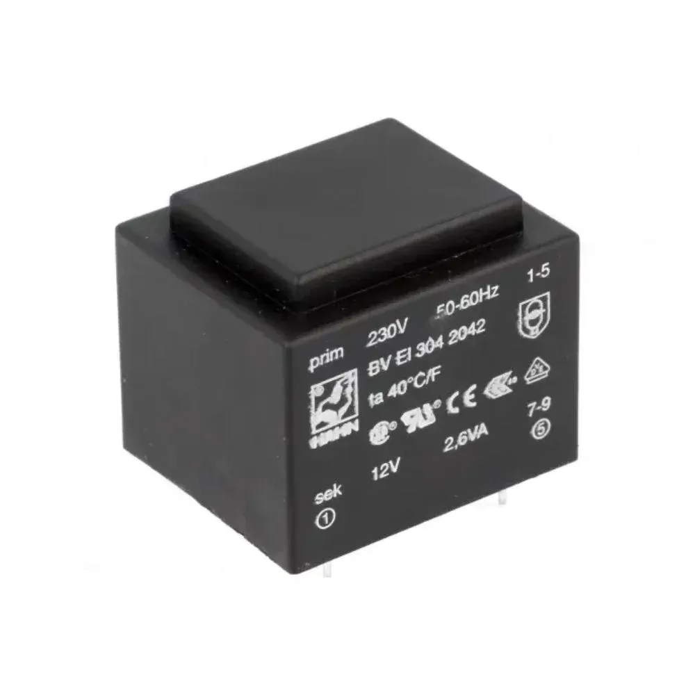 TRANSFORMADOR ENCAPSULADO 220VAC - 12VAC 2.6VA