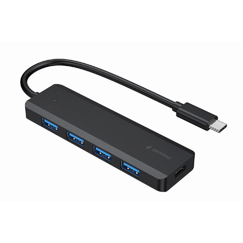 Hub USB-C Gembird UHB-CM-U3P4P-01 4 Portas USB-A 3.1 Preto