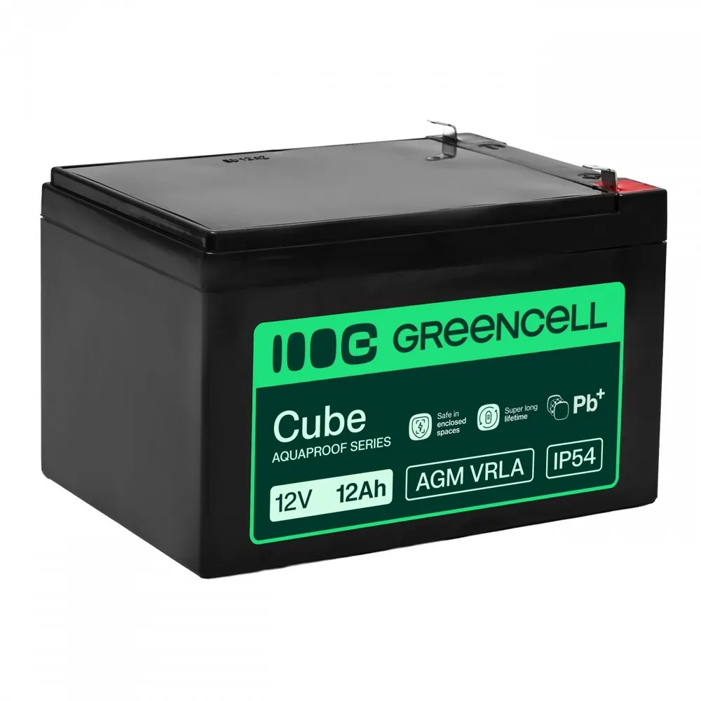 Bateria Green Cell AGM VRLA 12V 12Ah sem manutenção AGM12V12AH-H