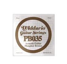 Corda Individual Guitarra Acústica D'Addario Phosphor Bronze PB035