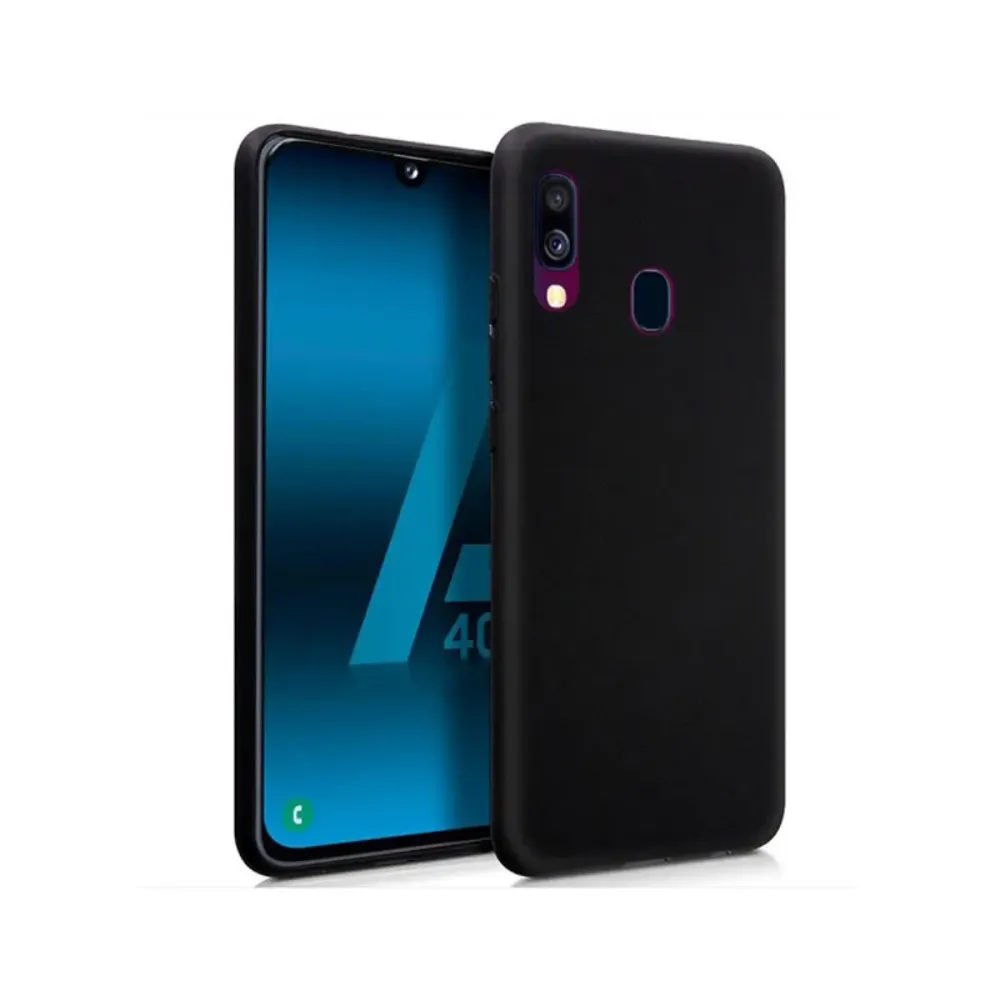 Capa Silicone Samsung Galaxy A40 Preta