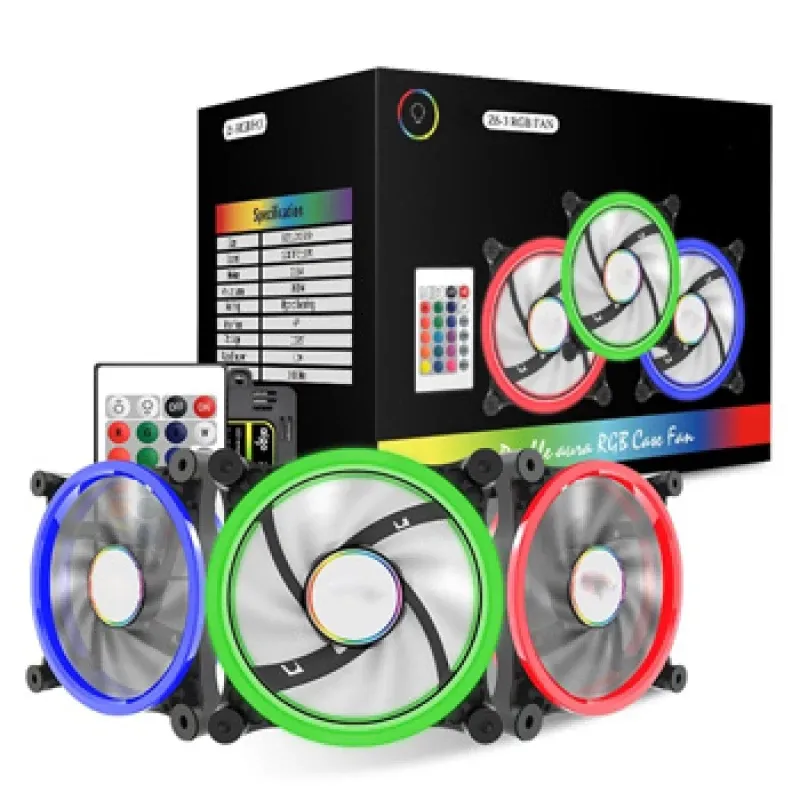 KIT Eurotech RAINBOW RGB (3x Fan 120mm + 2 LED Strip)