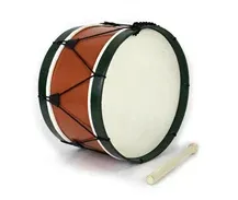 Bombo Tradicional Adamastor PLX14 Vermelho/Aro Verde 35cm