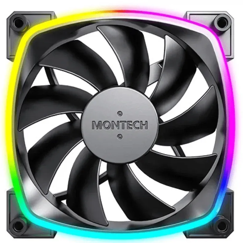Ventoinha Montech AX120 PWM ARGB PWM 120mm Preto
