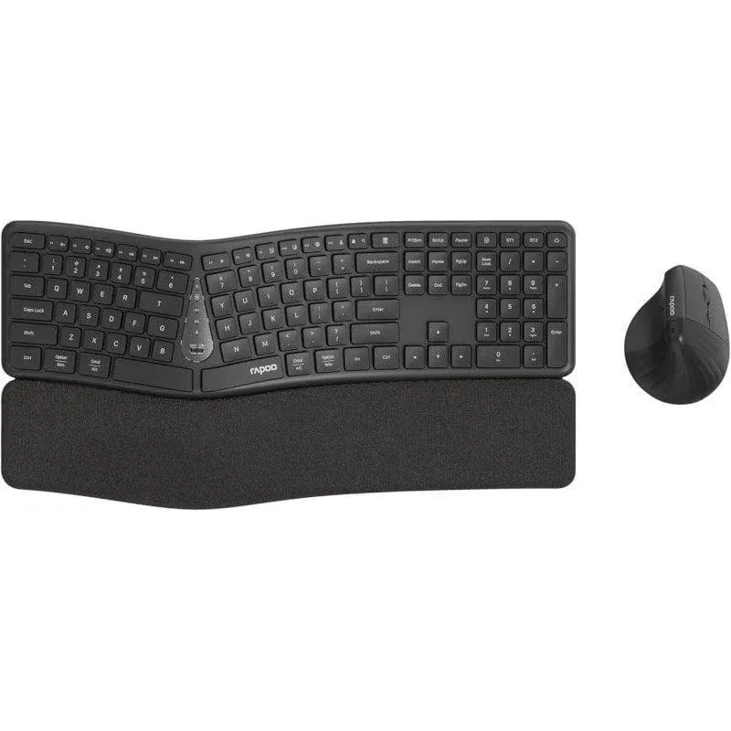 Teclado Rapoo KX Mini sem fios RF QWERTY retroiluminado bateria recarregável