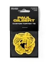 Palheta Signature Jim Dunlop Paul Gilbert Custom Tortex TIII 0.73mm Emb 12-Un