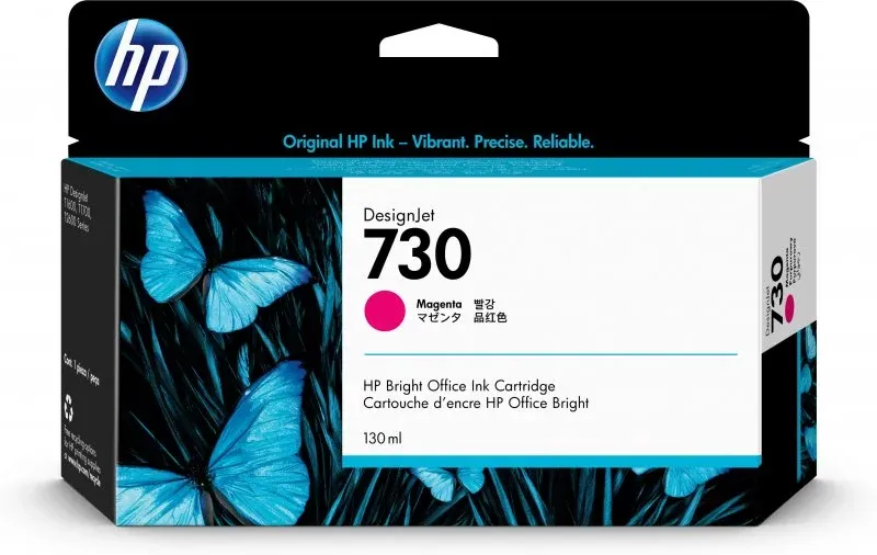 HP 730 130 ml Magenta Ink Cartridge T1600 / T2600 / T1700