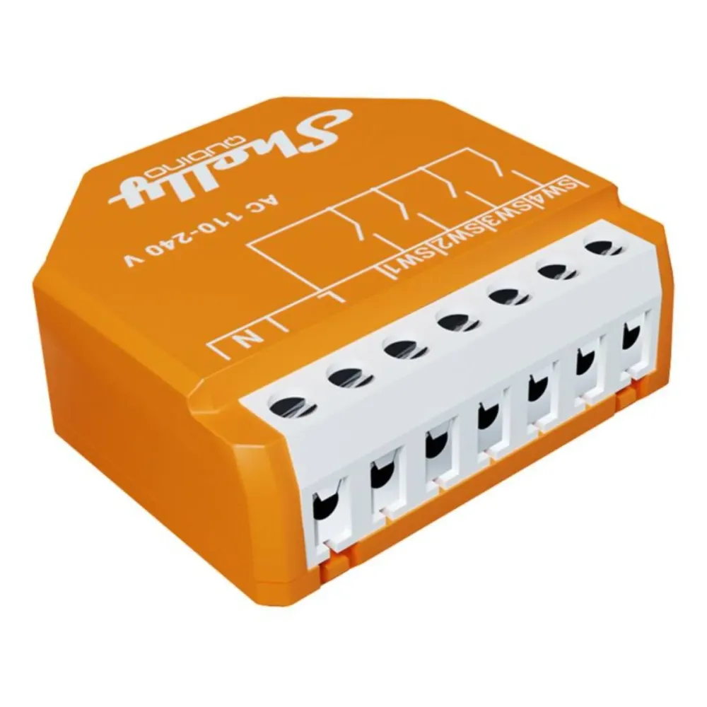 Módulo de Ativação de Cenários Shelly Qubino Wave i4 110-240V AC 4 Entradas