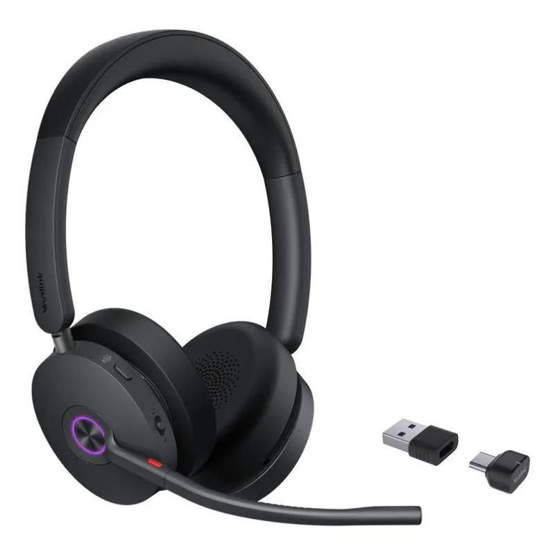 Auriculares Yealink BH74 Teams Inalâmbricos Bluetooth Cancelamento de Ruído para Escritório Preto