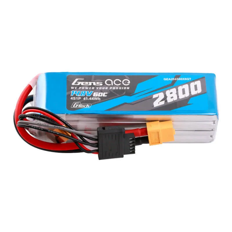 Gens Ace Bateria de drone G-Tech Soaring 2800mAh 14.8V 60C 4S1P LiPo XT60