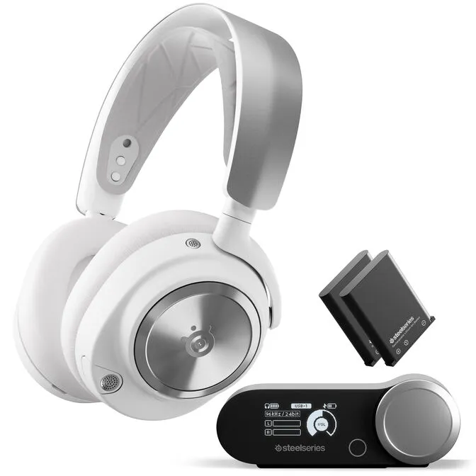 Headset SteelSeries Arctis Nova Pro P Wireless/Bluetooth Branco