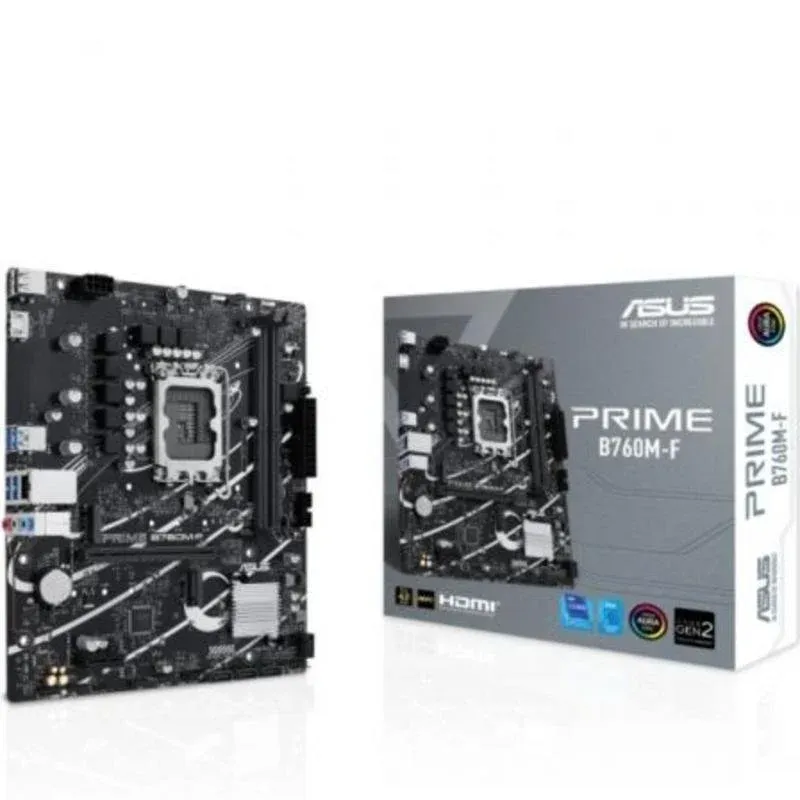 Motherboard ASUS PRIME B760M-F B760 LGA 1700 DDR5 micro ATX PCIe 4.0 Aura Sync