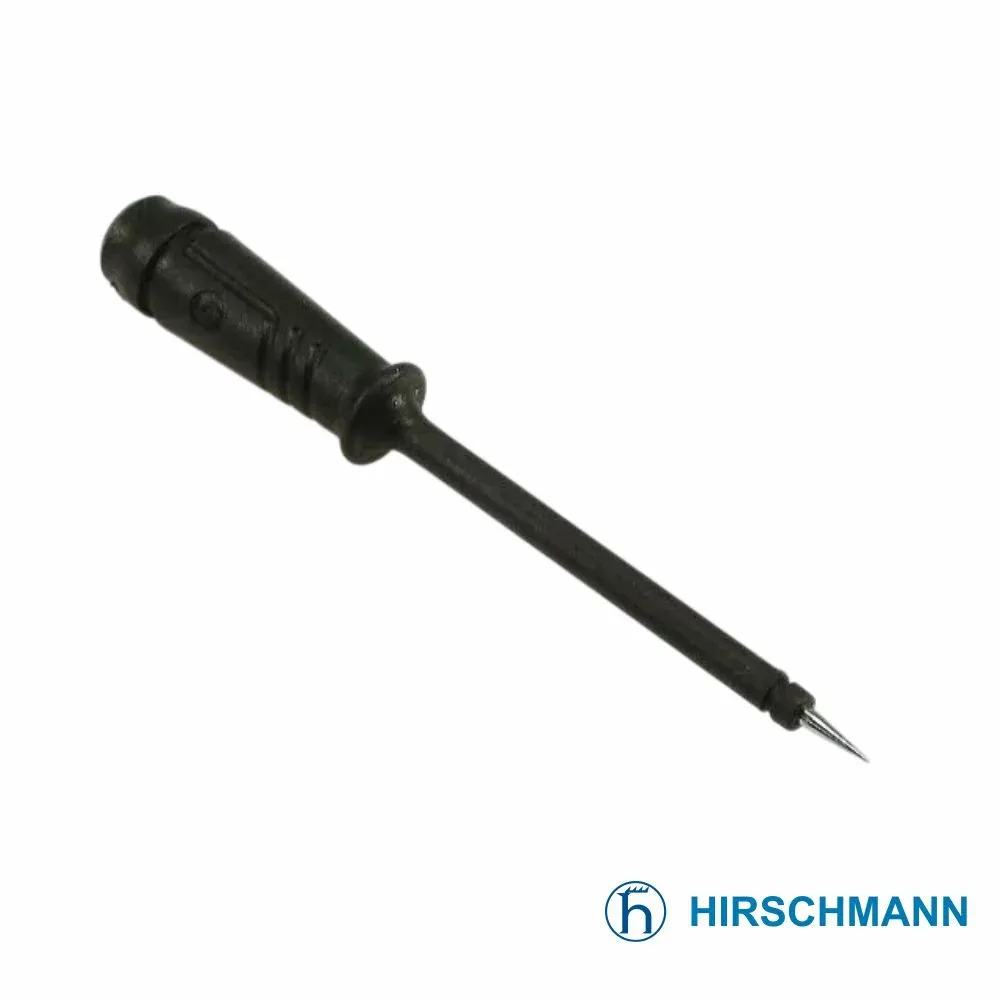Ponta De Prova Isolada 4mm C/ Ponta Fina Inox Preta