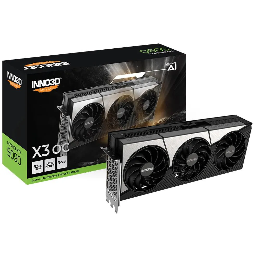 Placa Gráfica INNO3D NVIDIA GeForce RTX 5090 Blackwell X3 OC 32GB GDDR7 DLSS4