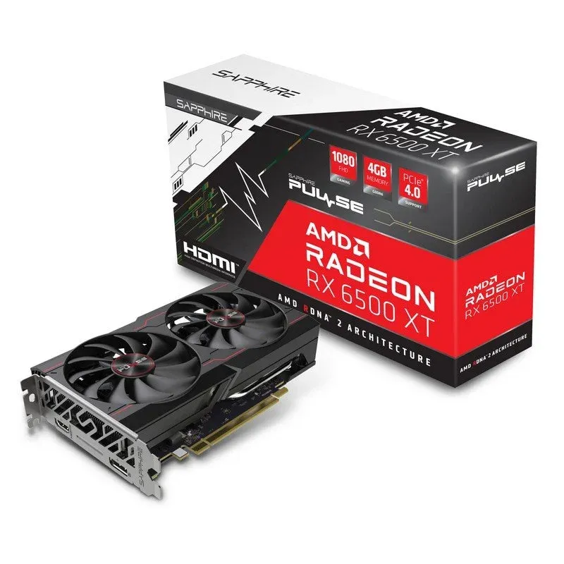 Placa Gráfica Sapphire Pulse AMD Radeon RX 6500XT GAMING OC 4GB GDDR6